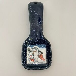 Enesco‎ Japan Snowman Spoon Rest Christmas Kitchen Decor Holiday